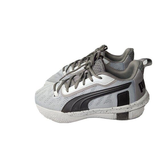 Puma Legacy Low Black Quarry Grey Basketball Shoes 193818-01, Youth Sz 7C - Picture 3 of 9